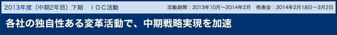 各社の独自性ある変革活動で、中期戦略実現を加速