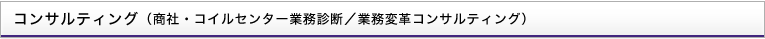 コンサルティング（商社・コイルセンター業務診断／業務変革コンサルティング）