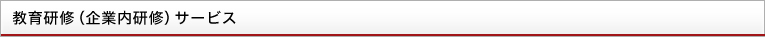 教育研修（企業内研修）サービス